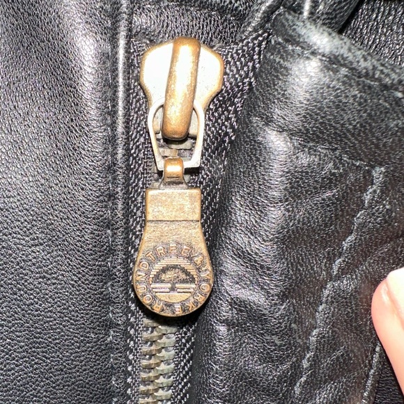 Roundtree & Yorke Black Lambskin Leather Bomber Jacket - Picture 3 of 13